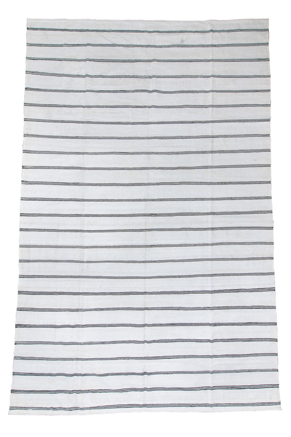 12' x 19' one-of-a-kind handmade vintage Kilim oversize rug. Color palette: black, charcoal, dark gray, dim gray, gainsboro