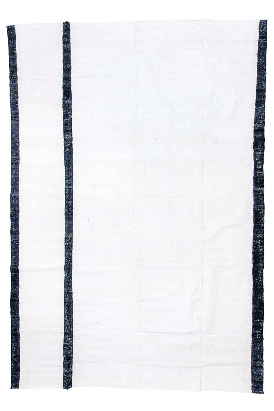 12' x 18' one-of-a-kind handmade vintage Kilim oversize rug. Color palette: alice blue, azure, blue, fiord, gainsboro