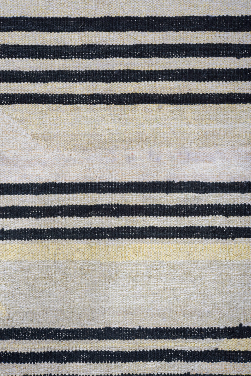 9' x 12' one-of-a-kind handmade vintage Kilim large size rug. Color palette: black, blue, dark gray, dim gray, gainsboro