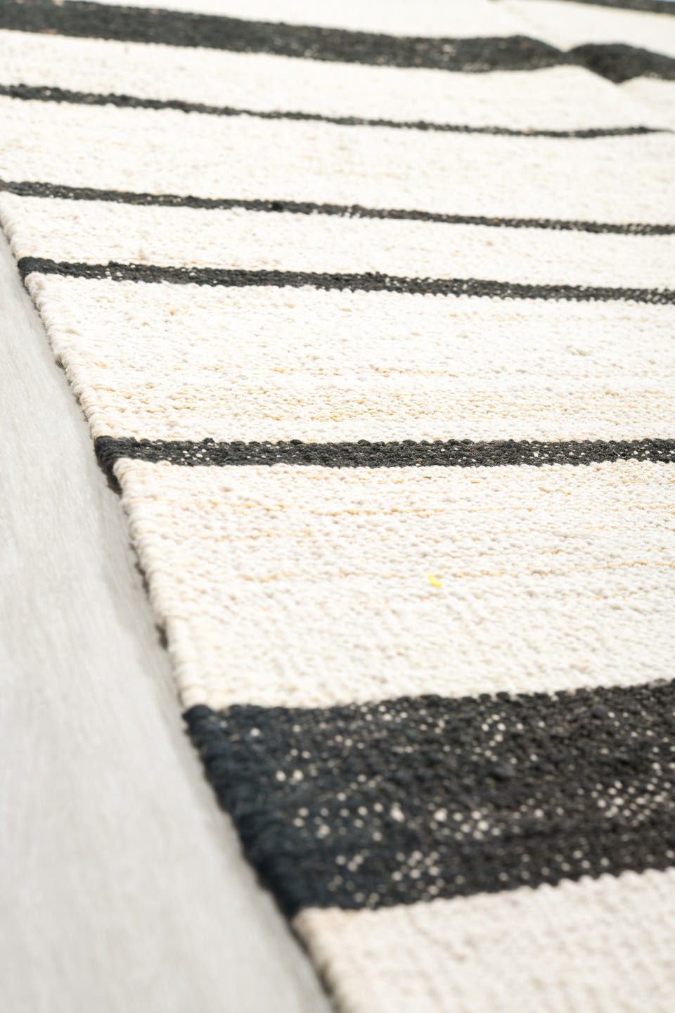 14' x 18' one-of-a-kind handmade vintage Tulu oversize rug. Color palette: ivory, charcoal, gray, black