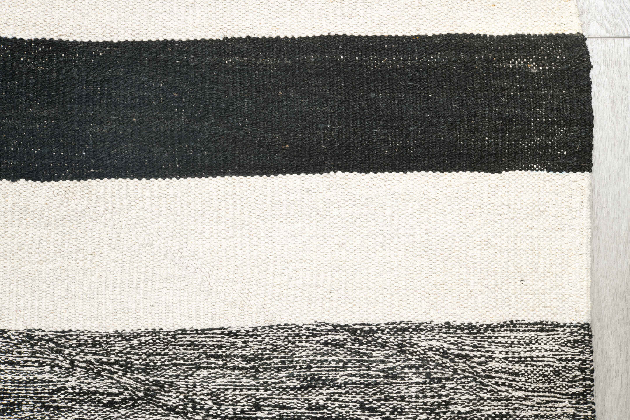 13' x 19' one-of-a-kind handmade vintage Kilim oversize rug. Color palette: ivory, black, charcoal, cream, gray