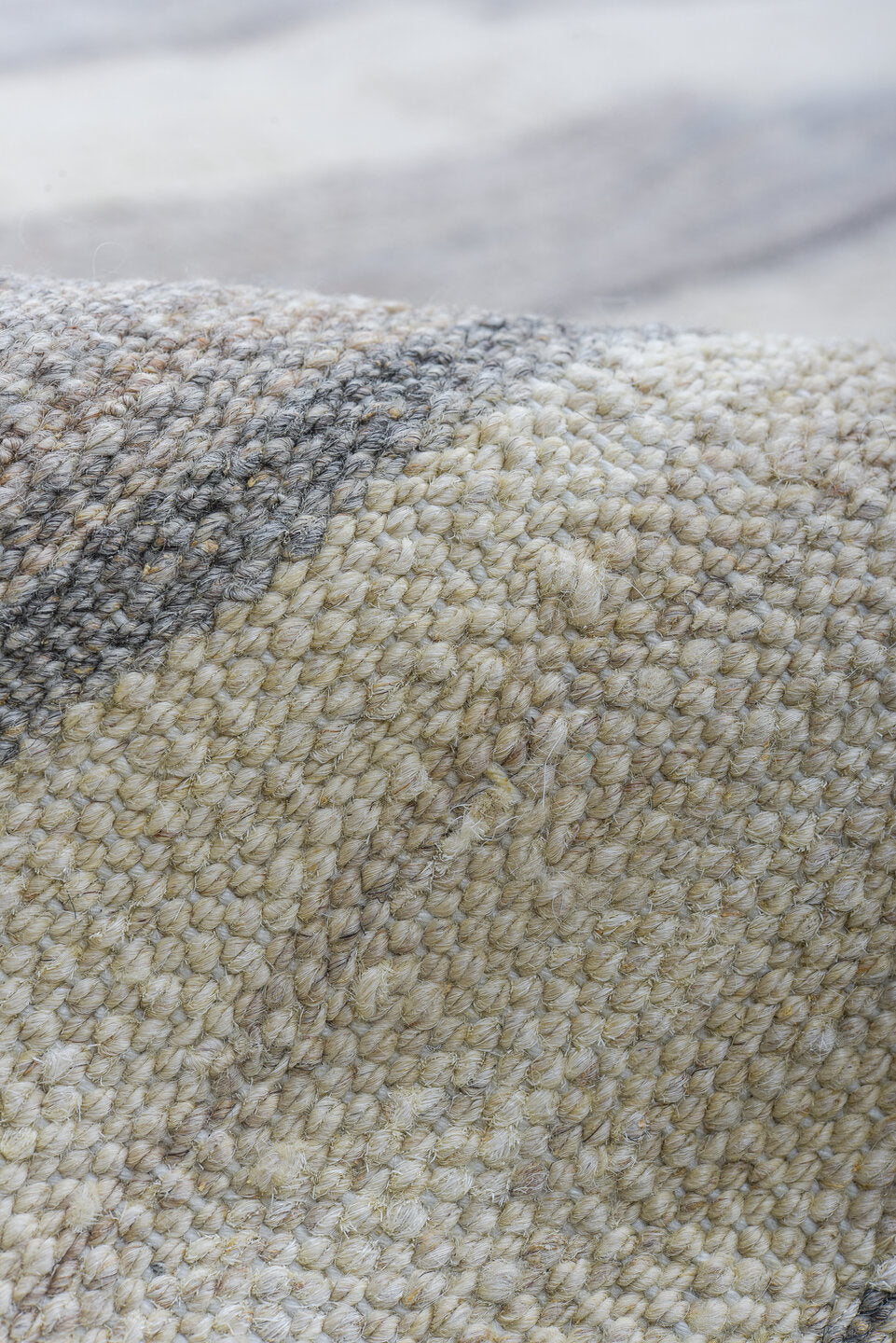 12' x 15' one-of-a-kind handmade vintage Kilim oversize rug. Color palette: dark gray, gainsboro, gray, light blue