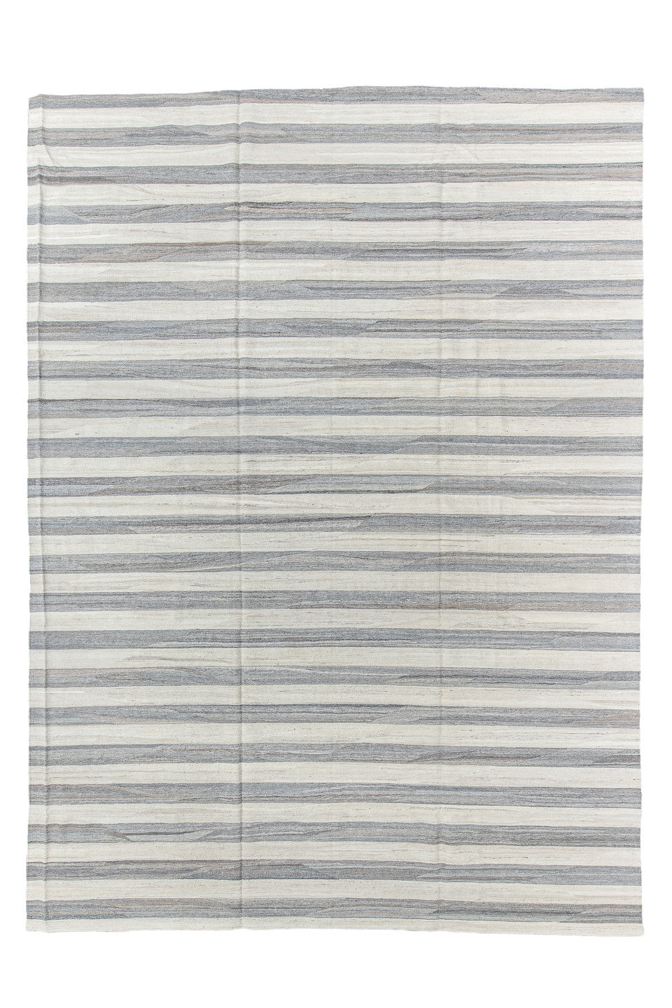 10' x 13' one-of-a-kind handmade vintage Kilim large size rug. Color palette: black, dark gray, dim gray, gainsboro, gray