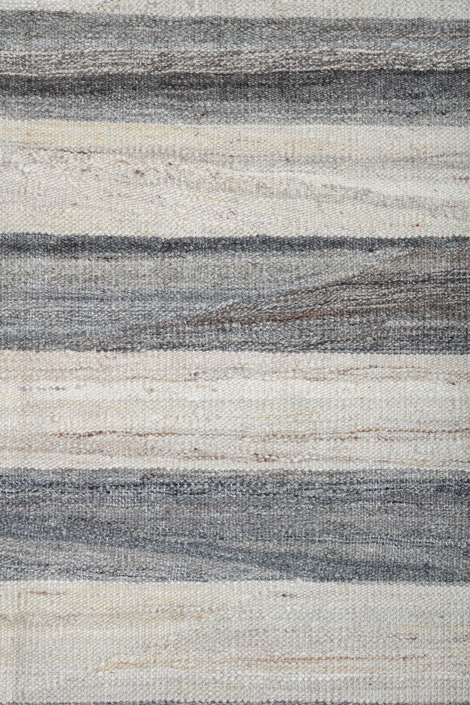 10' x 13' one-of-a-kind handmade vintage Kilim large size rug. Color palette: ivory, gray, slate, cream