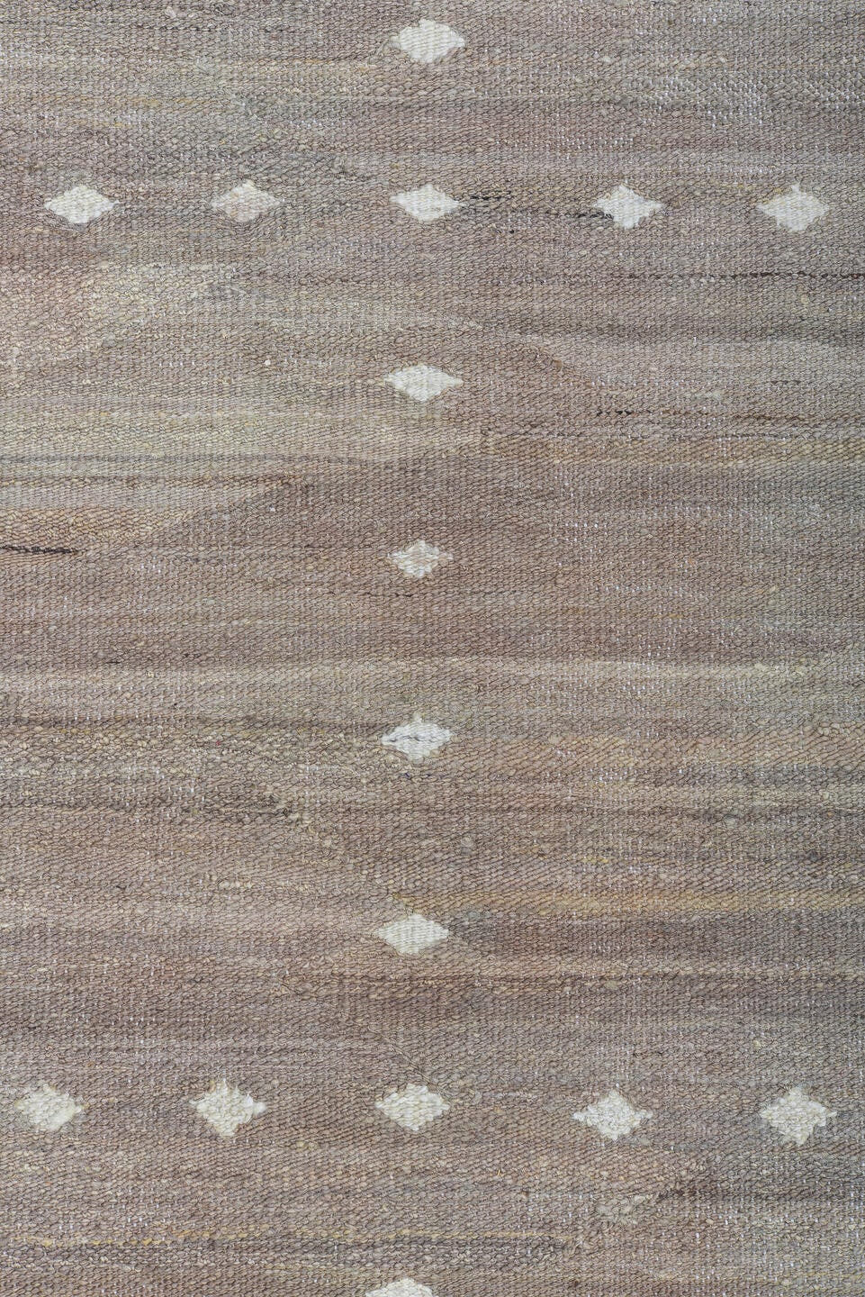 10' x 13' one-of-a-kind handmade vintage Kilim large size rug. Color palette: taupe, beige, ivory, camel, sand, gray
