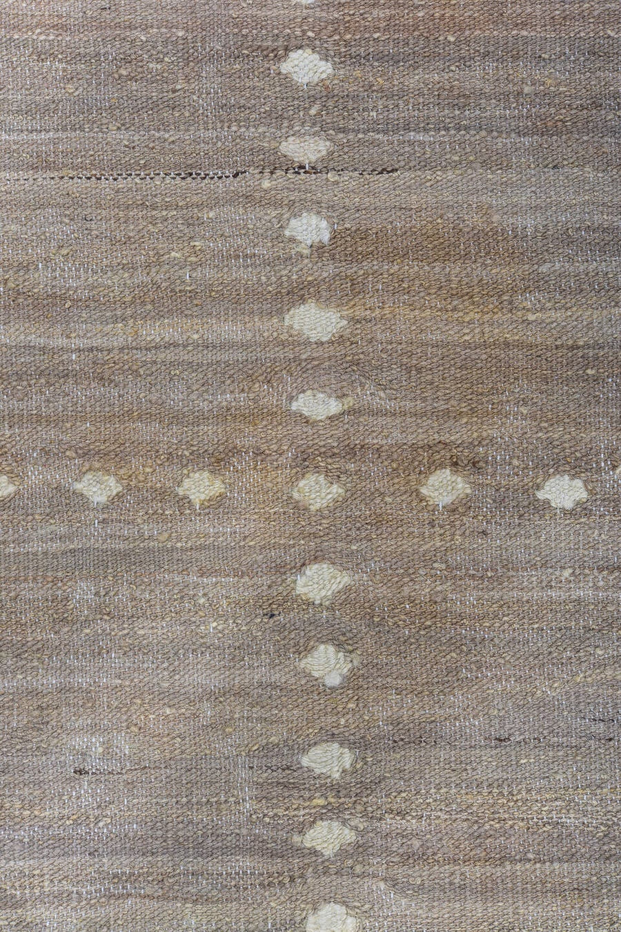 8' x 9' one-of-a-kind handmade vintage Kilim rug. Color palette: taupe, ivory, greige, stone, sand, beige, gray