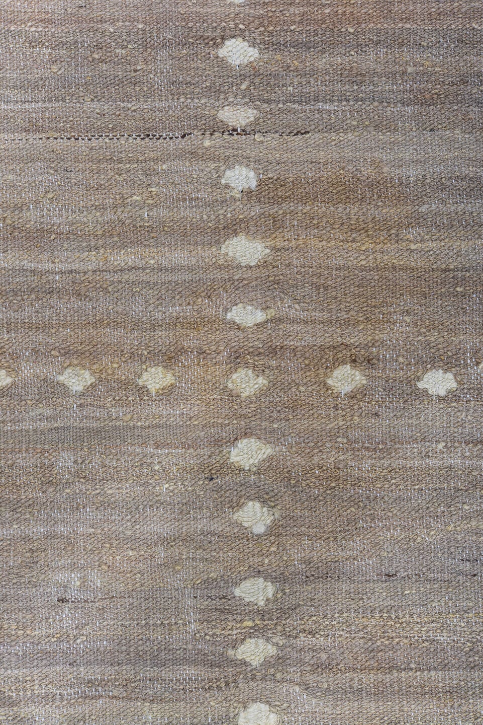 8' x 9' one-of-a-kind handmade vintage Kilim rug. Color palette: taupe, ivory, greige, stone, sand, beige, gray