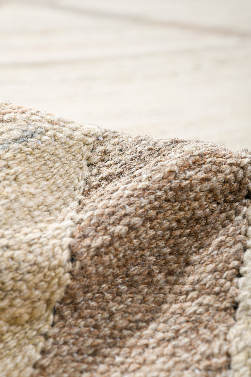 14' x 19' one-of-a-kind handmade vintage Kilim oversize rug. Color palette: black, brown, gray, light gray, linen, off-white