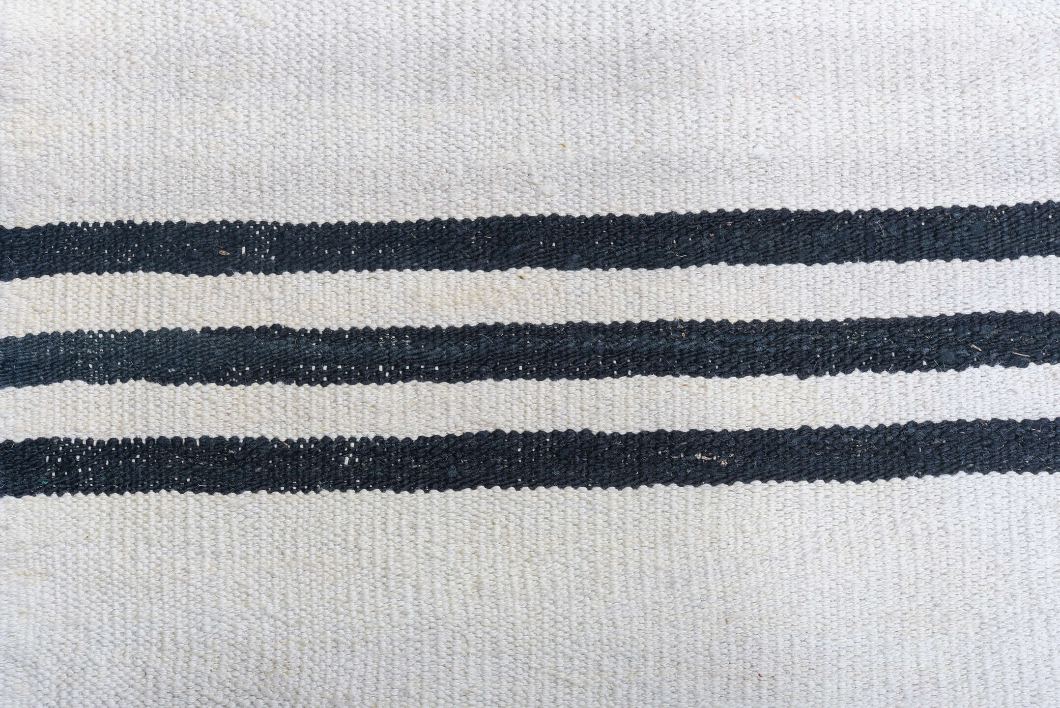 13' x 19' one-of-a-kind handmade vintage Kilim oversize rug. Color palette: ivory, black