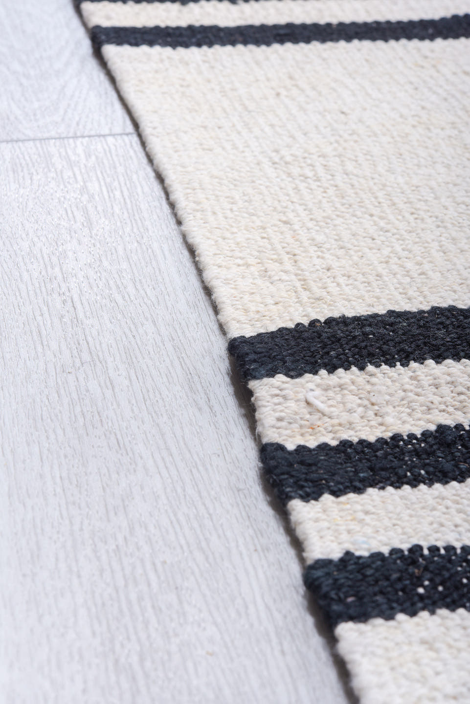 13' x 19' one-of-a-kind handmade vintage Kilim oversize rug. Color palette: ivory, black