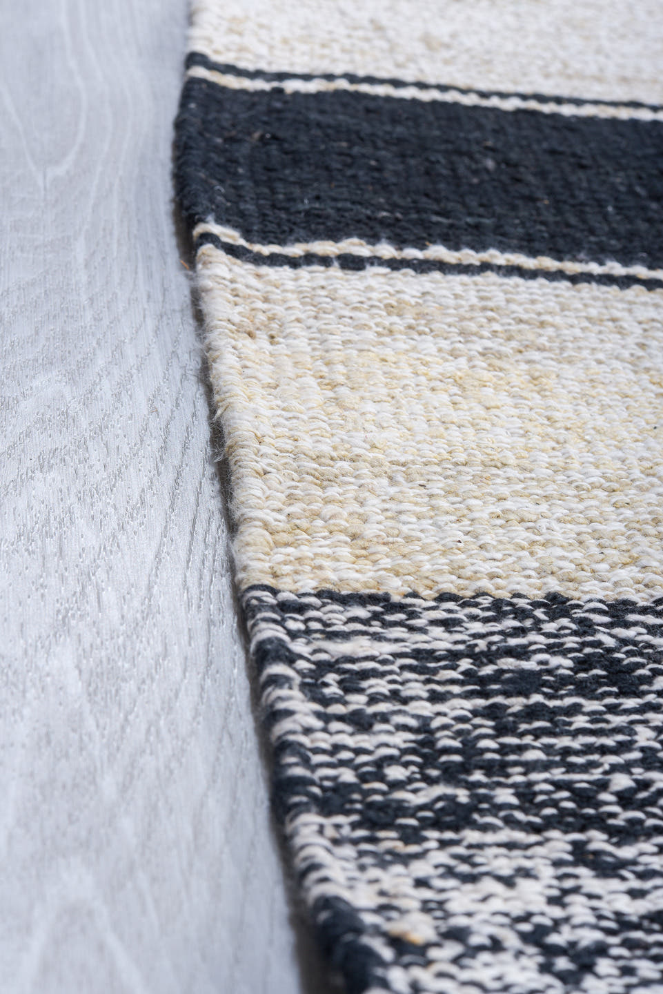 11' x 14' one-of-a-kind handmade vintage Kilim oversize rug. Color palette: ivory, charcoal, black, cream, gray