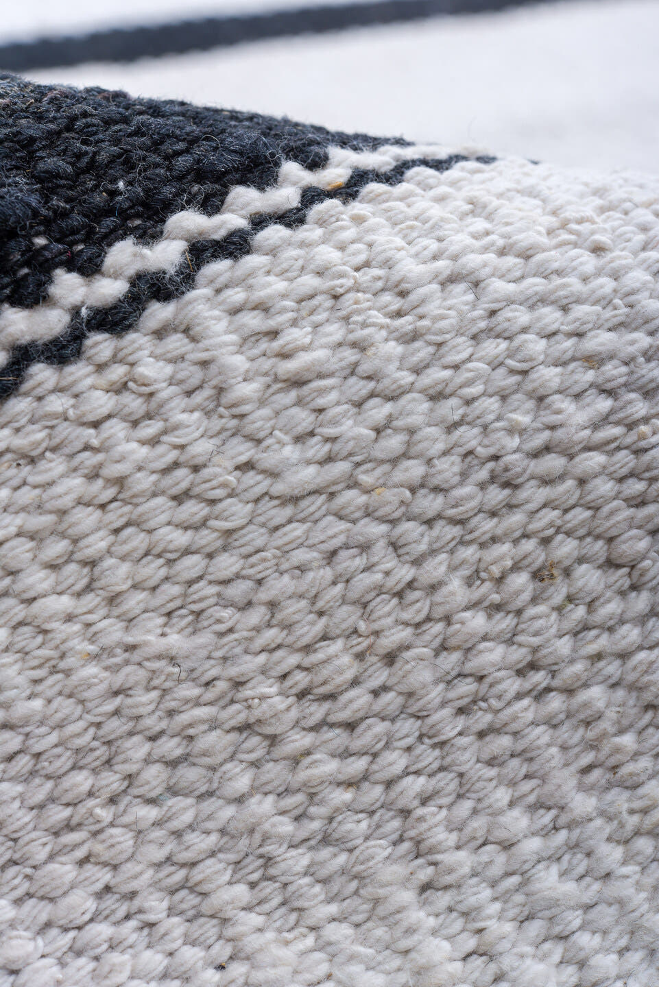 13' x 19' one-of-a-kind handmade vintage Kilim oversize rug. Color palette: ivory, charcoal, rose, gray, black, pink, red
