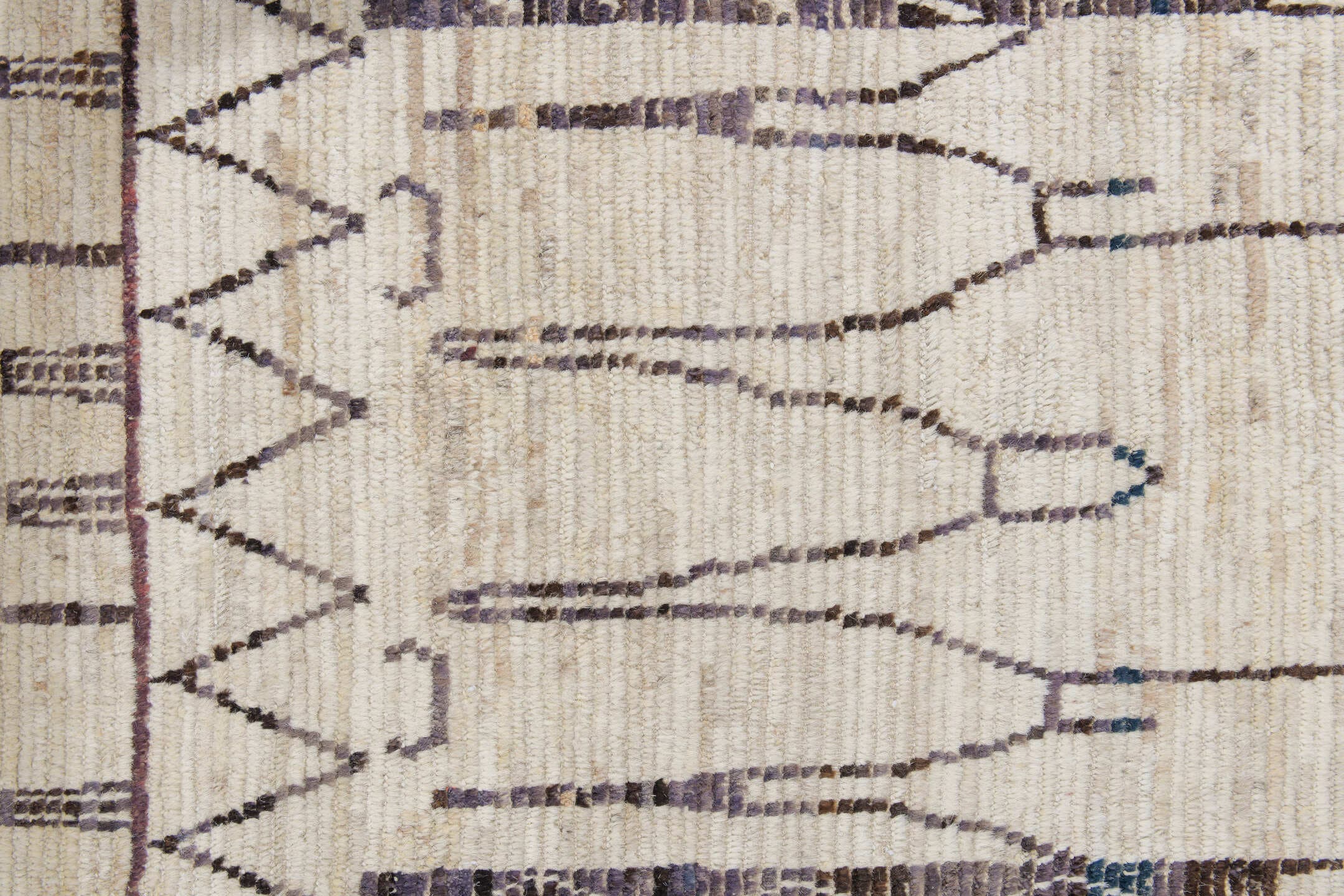 10' x 14' one-of-a-kind handmade vintage Tulu large size rug. Color palette: ivory, charcoal, taupe, gray, black, beige