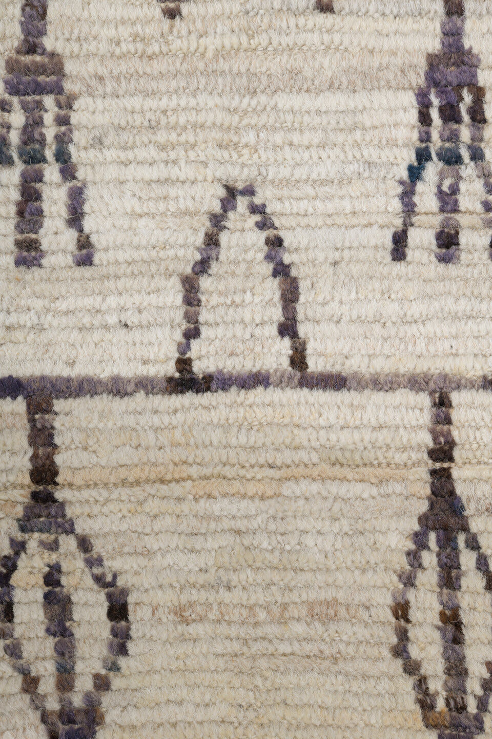 10' x 14' one-of-a-kind handmade vintage Tulu large size rug. Color palette: ivory, charcoal, taupe, gray, black, beige