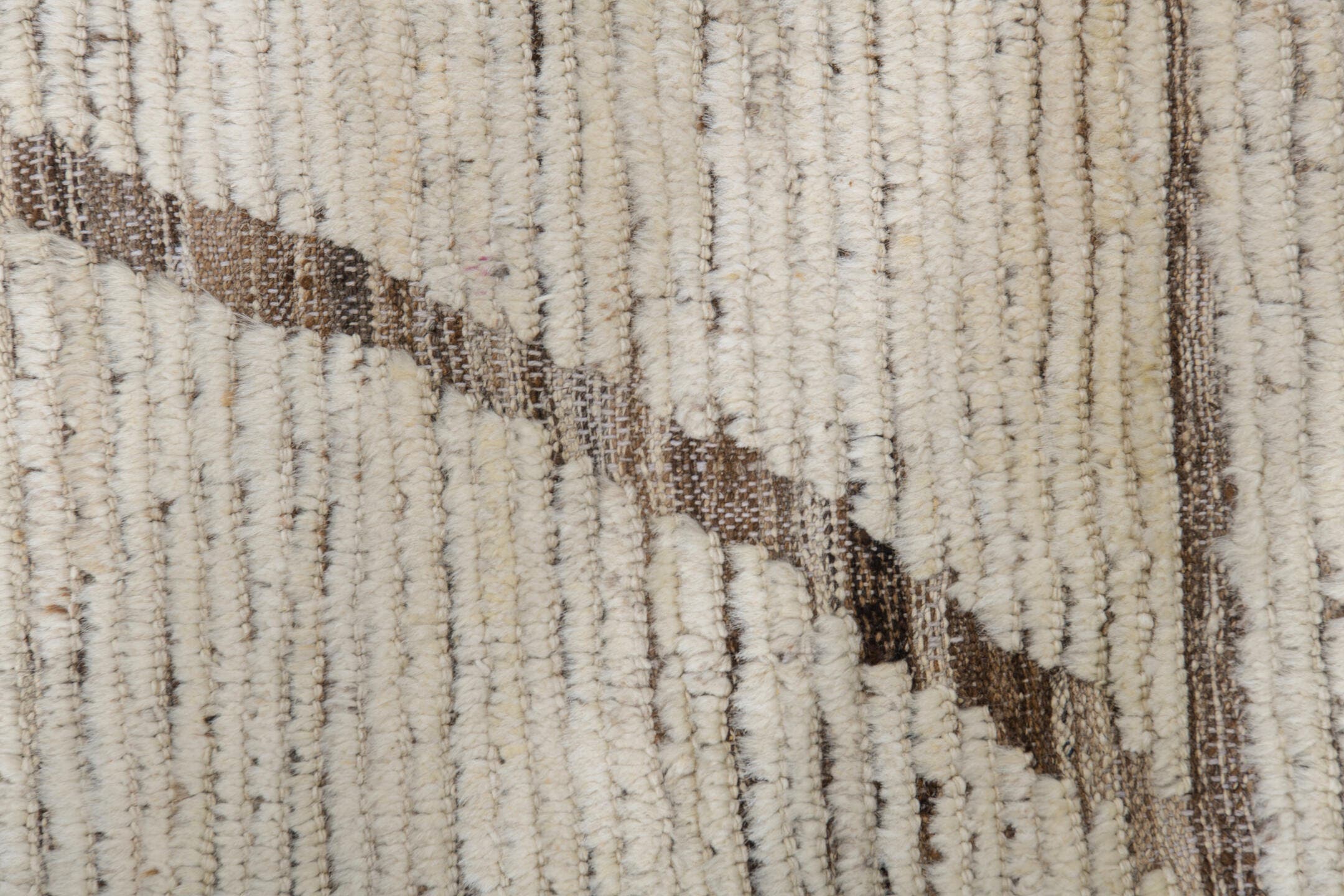 11' x 13' one-of-a-kind handmade vintage Tulu oversize rug. Color palette: ivory, taupe, charcoal, brown, cream, beige, gray
