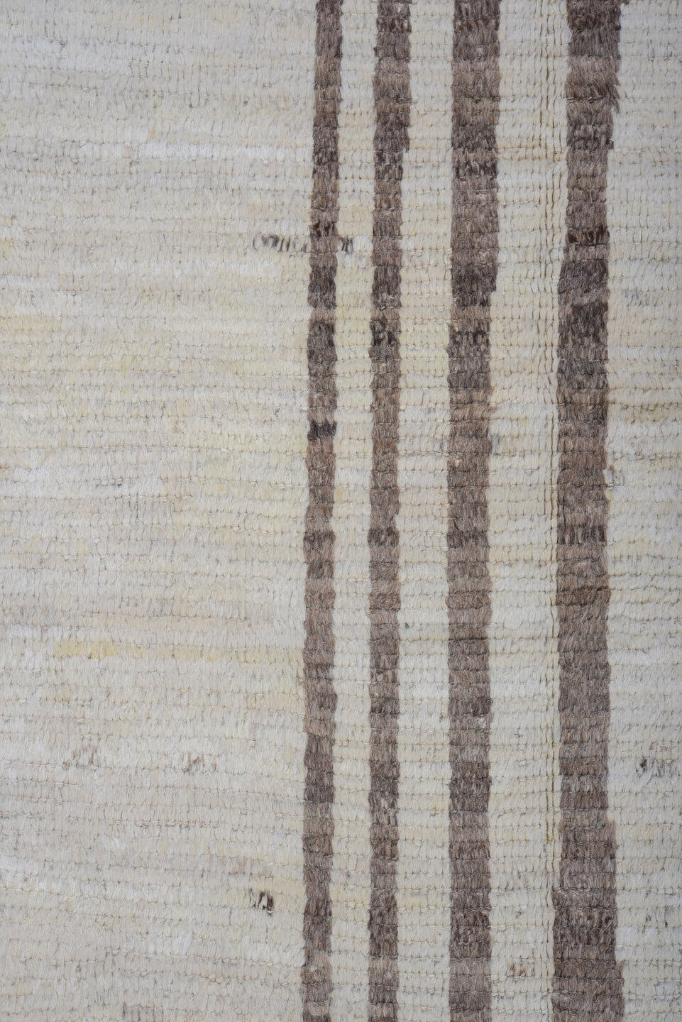 10' x 14' one-of-a-kind handmade vintage Tulu large size rug. Color palette: ivory, charcoal, taupe, gray, black, beige