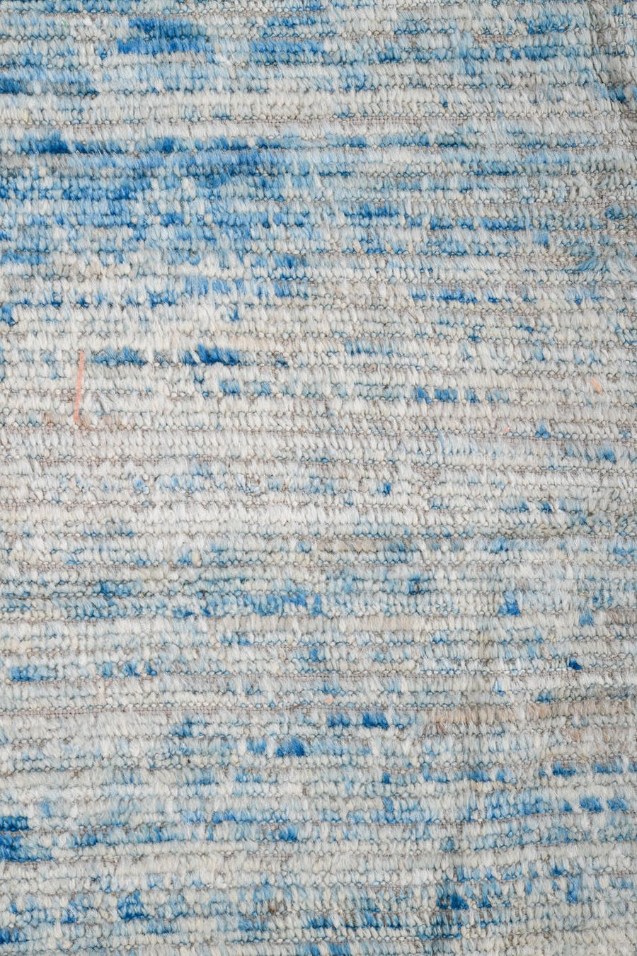 8' x 9' one-of-a-kind handmade vintage Tulu rug. Color palette: ivory, sky blue, ice blue, pale gray, light blue, light gray
