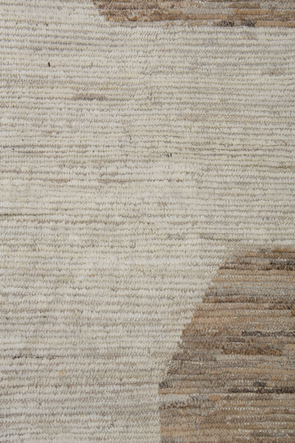 10' x 14' one-of-a-kind handmade vintage Tulu oversize rug. Color palette: ivory, camel, taupe, cream, beige, gray