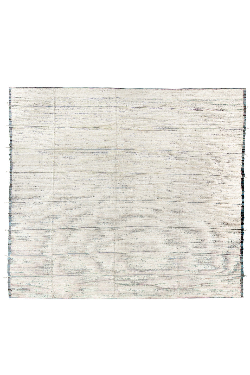 11' x 12' one-of-a-kind handmade vintage Tulu oversize rug. Color palette: black, dark gray, dim gray, gray, light gray