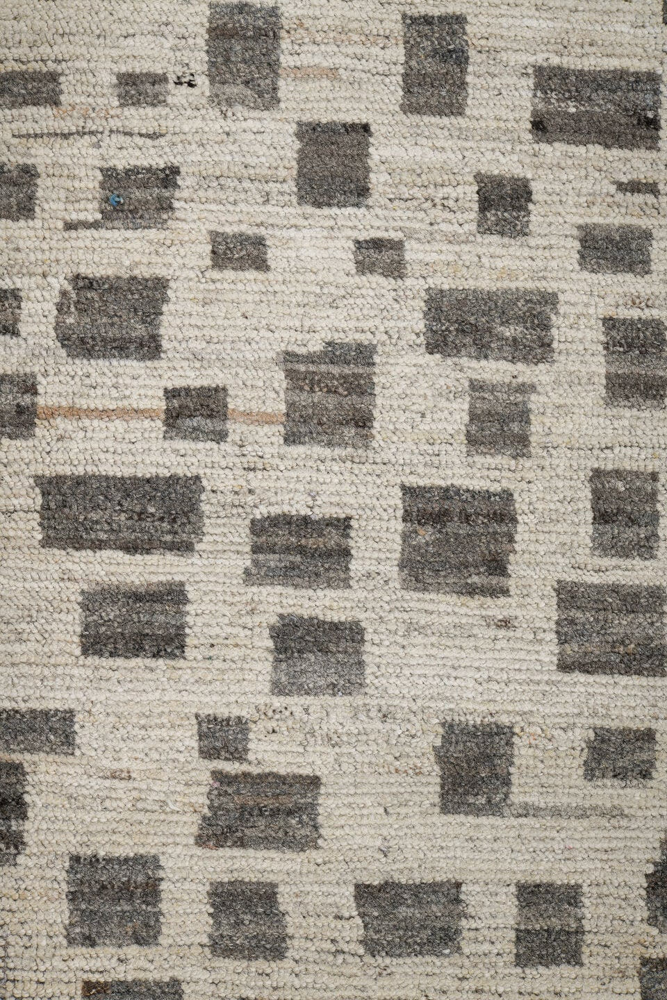 8' x 10' one-of-a-kind handmade vintage Tulu large size rug. Color palette: ivory, taupe, stone gray, cream, greige, beige