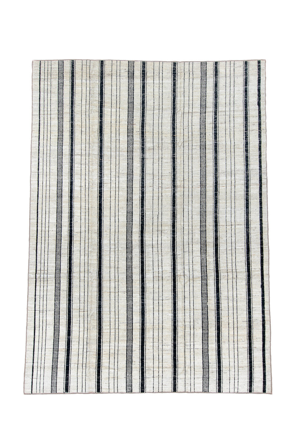 8' x 12' one-of-a-kind handmade vintage Tulu large size rug. Color palette: black, blue, dark gray, dim gray, gainsboro