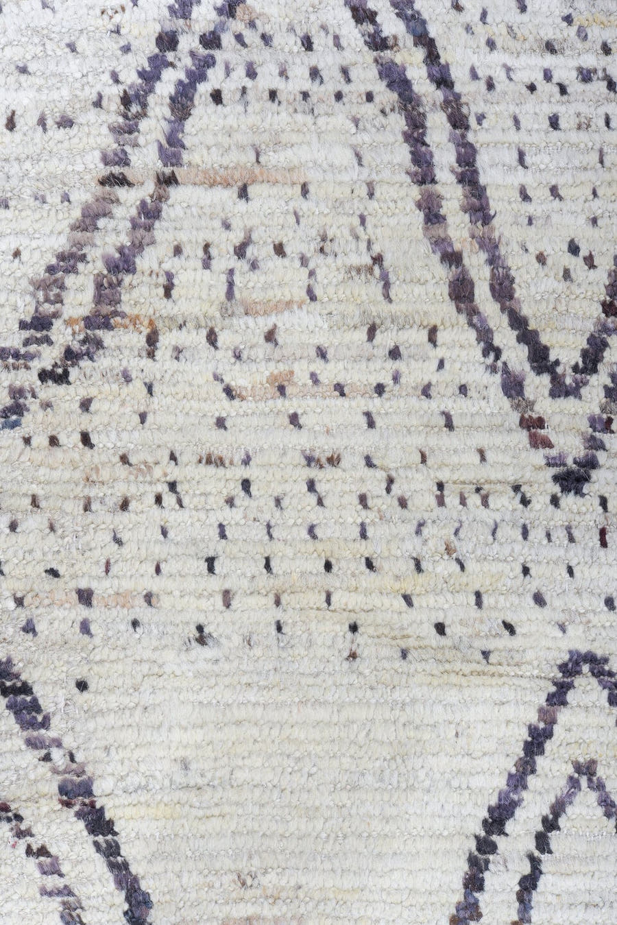 10' x 13' one-of-a-kind handmade vintage Tulu large size rug. Color palette: ivory, charcoal, taupe, brown, gray, black