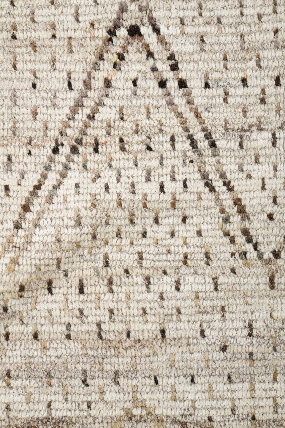 8' x 10' one-of-a-kind handmade vintage Tulu large size rug. Color palette: ivory, taupe, beige, gray