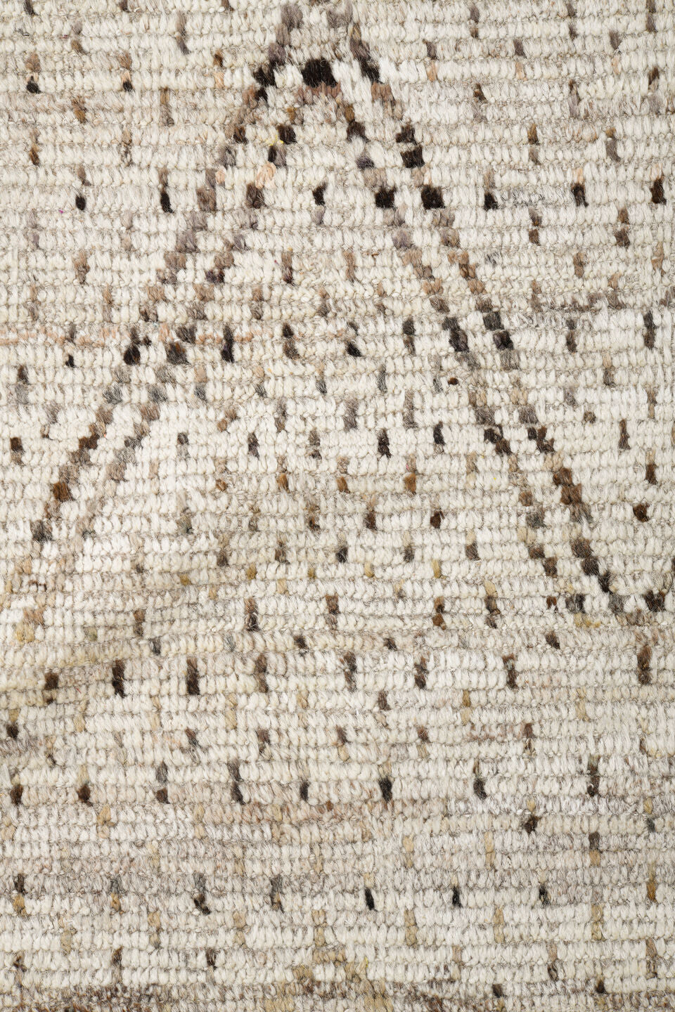 8' x 10' one-of-a-kind handmade vintage Tulu large size rug. Color palette: beige, black, brown, gray, light gray, linen