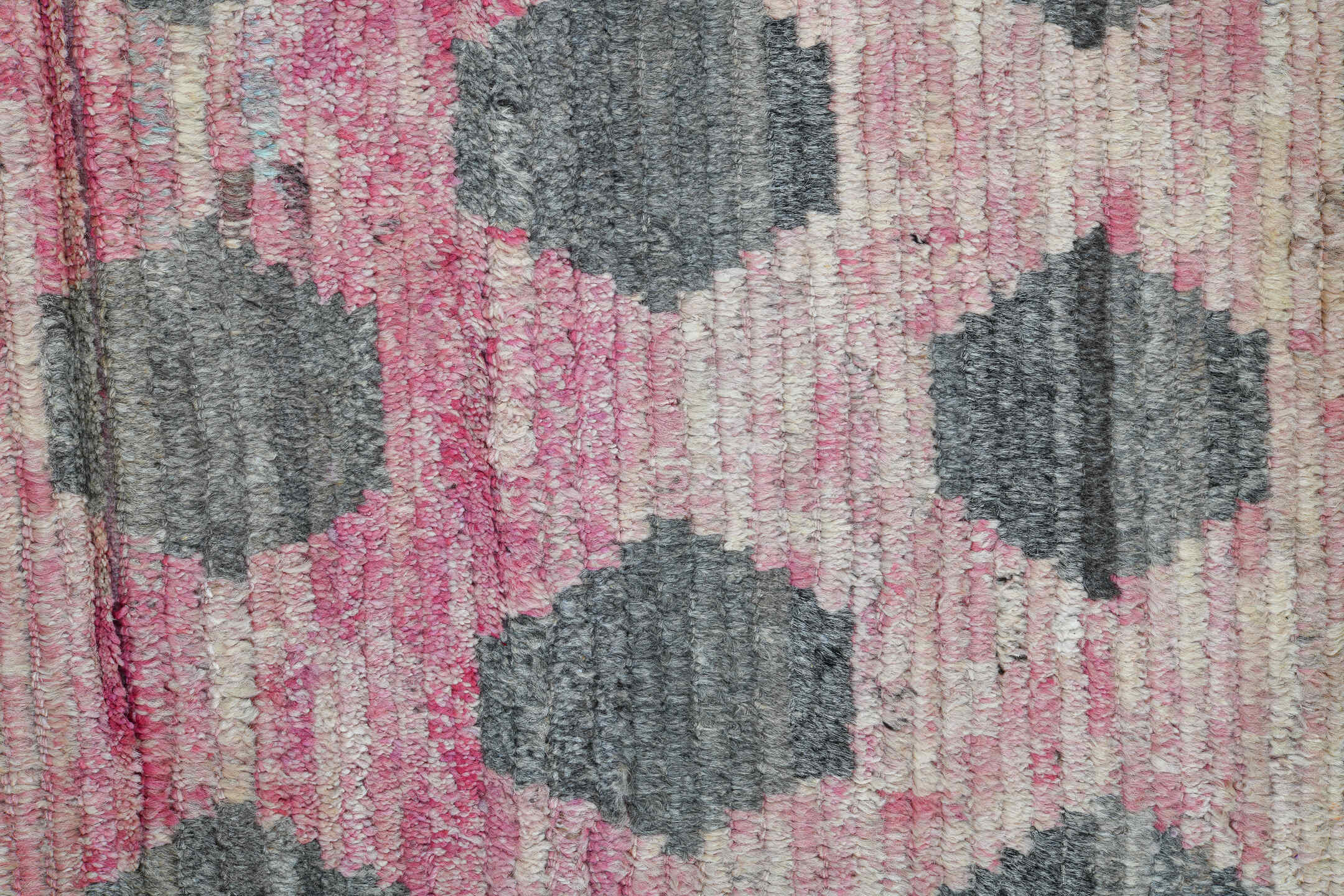 14' x 19' one-of-a-kind handmade vintage Tulu oversize rug. Color palette: black, charcoal, dark gray, dim gray, gray