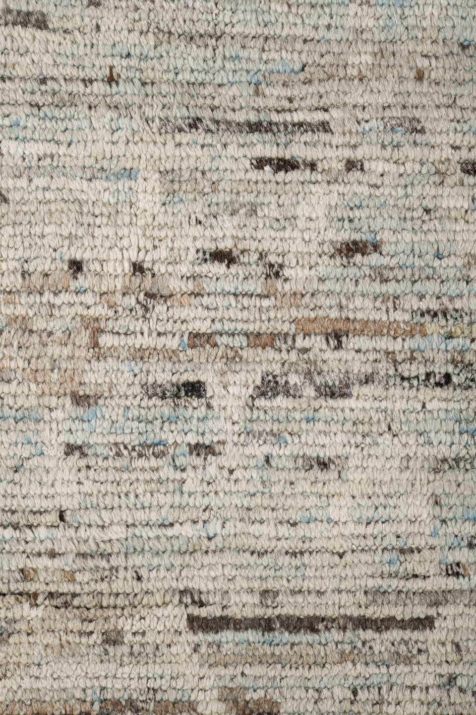10' x 14' one-of-a-kind handmade vintage Tulu large size rug. Color palette: gray, light gray, off-white, gainsboro, linen