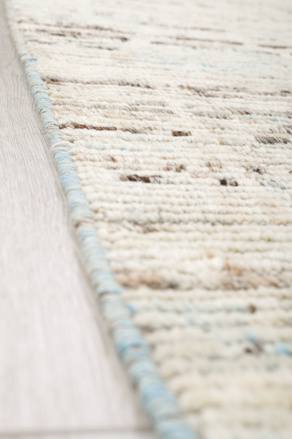 10' x 14' one-of-a-kind handmade vintage Tulu large size rug. Color palette: gray, light gray, off-white, gainsboro, linen