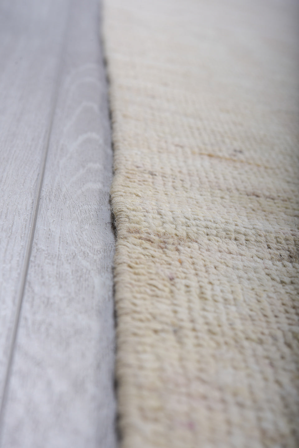 9' x 12' one-of-a-kind handmade vintage Tulu large size rug. Color palette: ivory, blush, taupe, cream, pale rose, beige