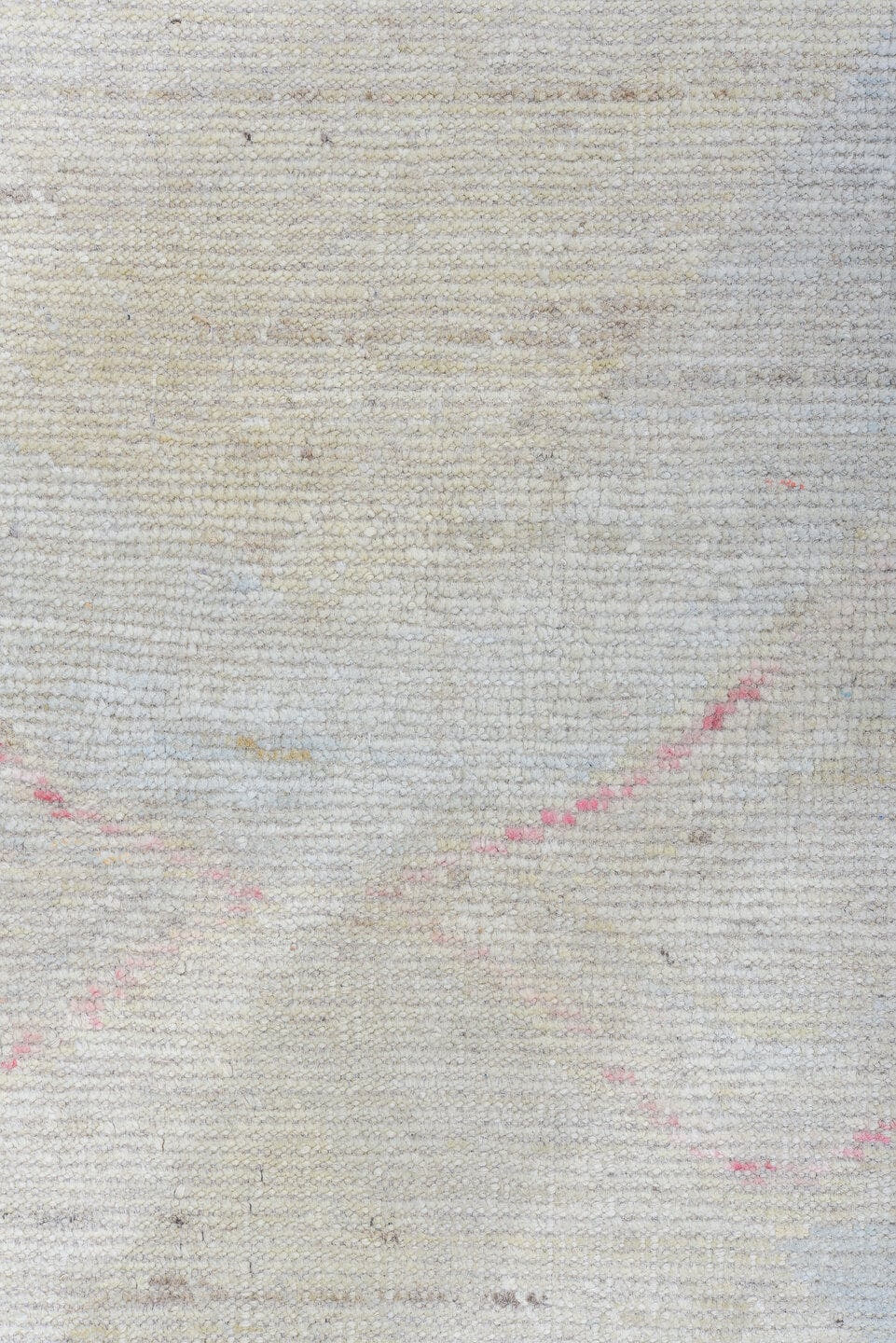 10' x 13' one-of-a-kind handmade vintage Tulu large size rug. Color palette: ivory, blush, pale gold, cream, taupe