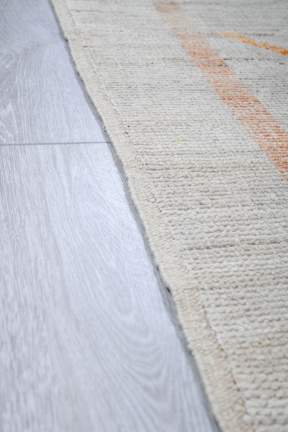 10' x 13' one-of-a-kind handmade vintage Tulu large size rug. Color palette: ivory, coral, sky_blue, pale_blue, soft_yellow