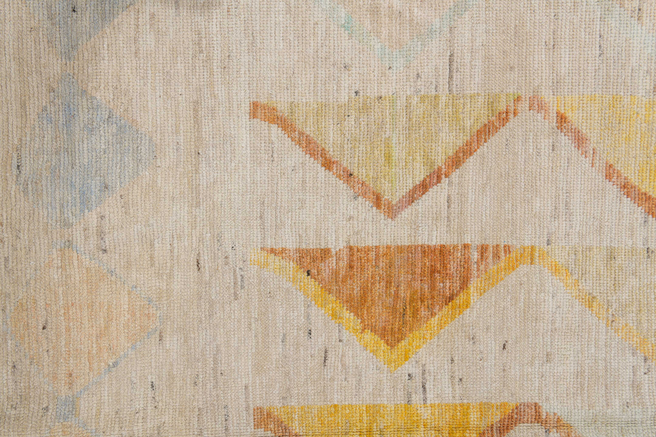 10' x 14' one-of-a-kind handmade vintage Tulu large size rug. Color palette: antiquewhite, brown, gainsboro, gray