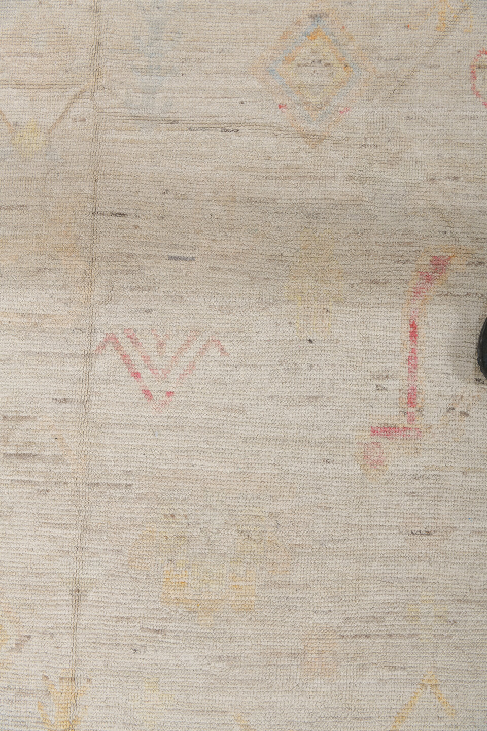 10' x 13' one-of-a-kind handmade vintage Tulu large size rug. Color palette: brown, gainsboro, gray, light gray, off-white