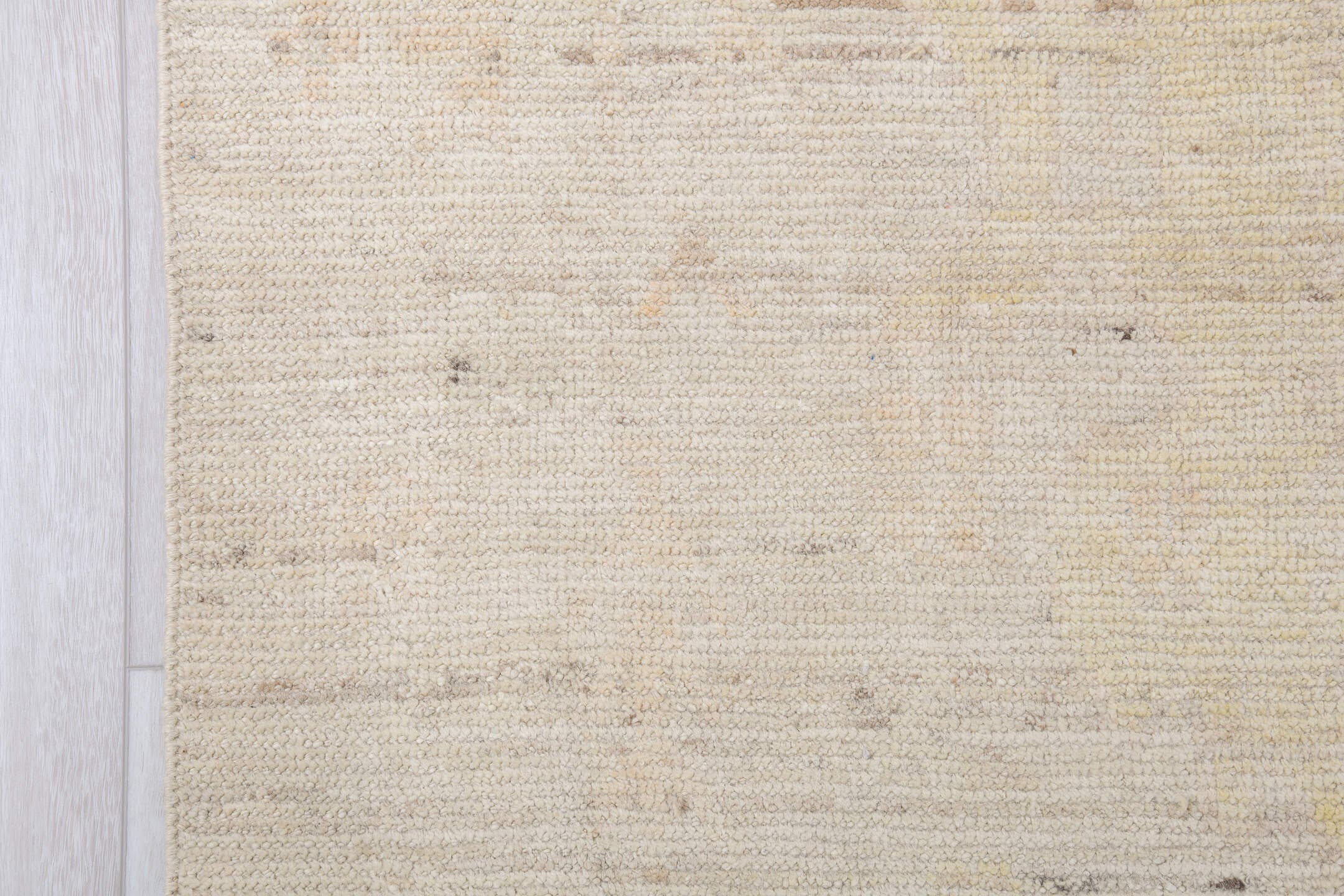 10' x 13' one-of-a-kind handmade vintage Tulu large size rug. Color palette: ivory, cream, blush, pale gold, light gray