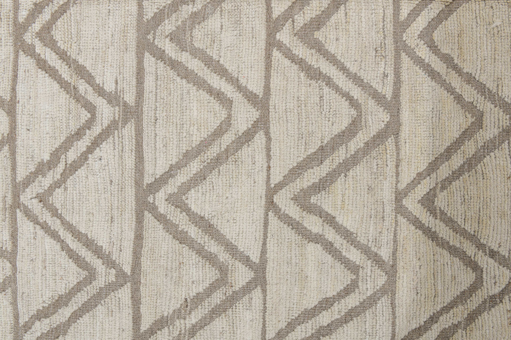 14' x 15' one-of-a-kind handmade vintage Tulu oversize rug. Color palette: ivory, taupe, beige, stone, gray