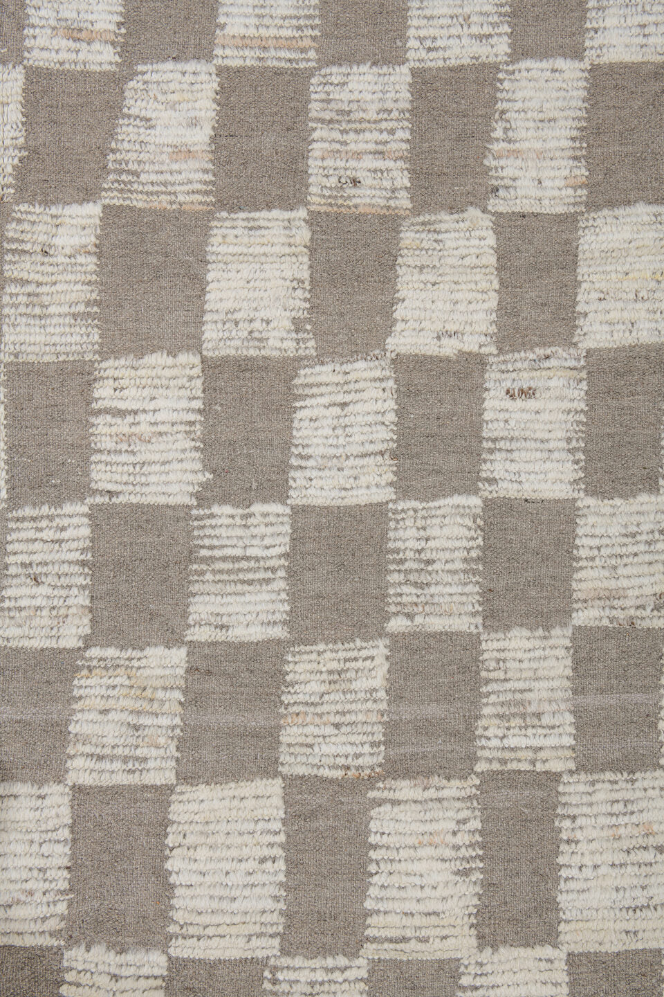 13' x 16' one-of-a-kind handmade vintage Tulu oversize rug. Color palette: floral white, gainsboro, gray, light gray, linen