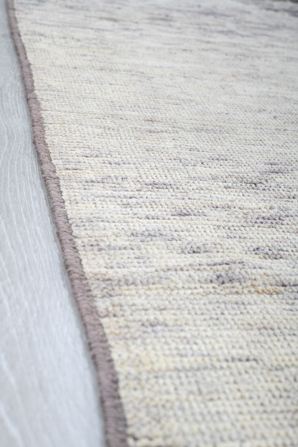 9' x 12' one-of-a-kind handmade vintage Tulu large size rug. Color palette: charcoal, ivory, gray, taupe, black, beige