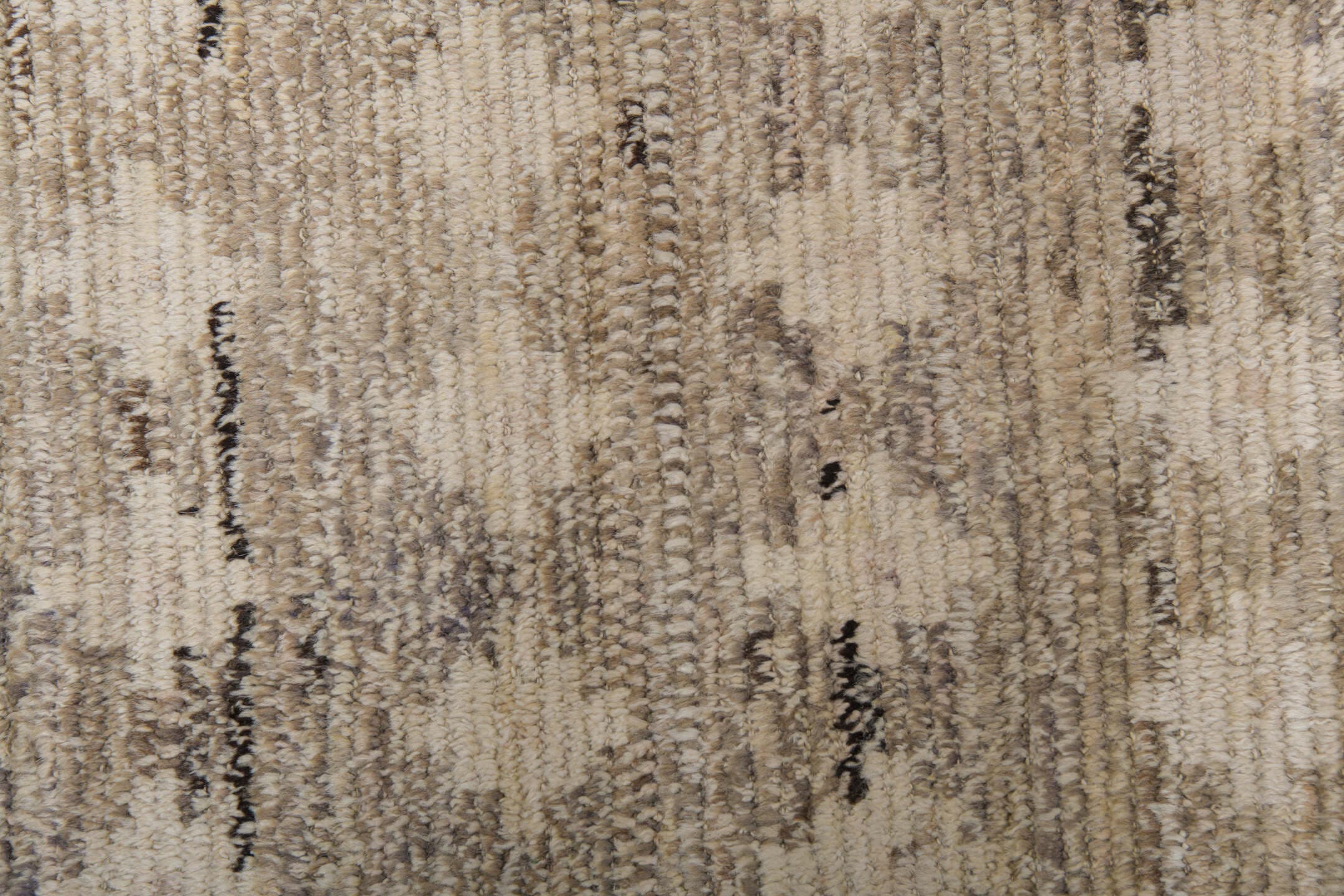 9' x 12' one-of-a-kind handmade vintage Tulu large size rug. Color palette: ivory, taupe, charcoal, cream, beige, gray