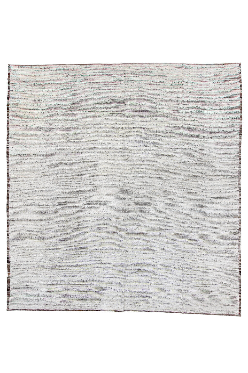 13' x 13' one-of-a-kind handmade vintage Tulu oversize rug. Color palette: black, dark gray, dim gray, gainsboro, gray