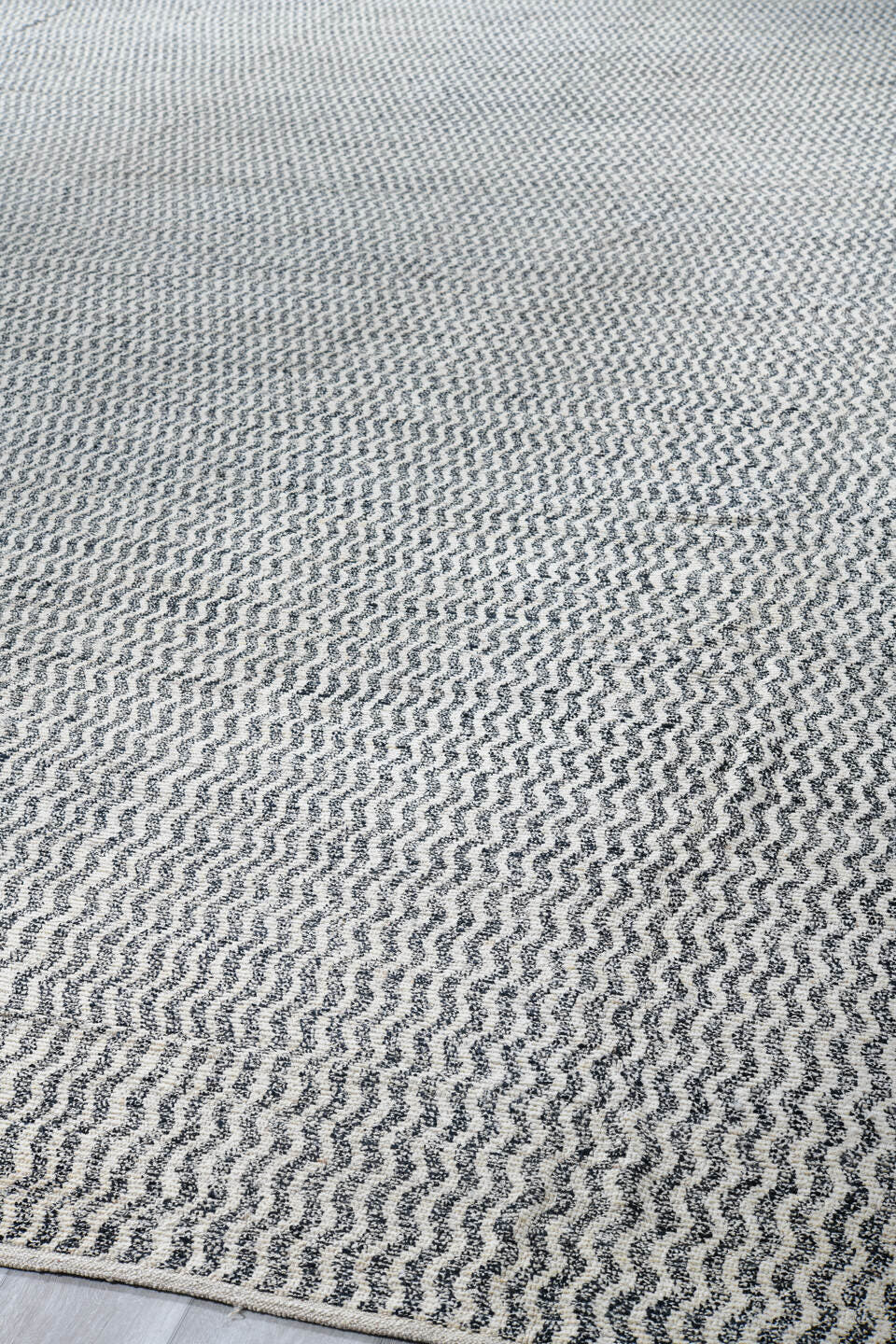 14' x 19' one-of-a-kind handmade vintage Tulu oversize rug. Color palette: ivory, blue-gray, teal, slate, gray, blue