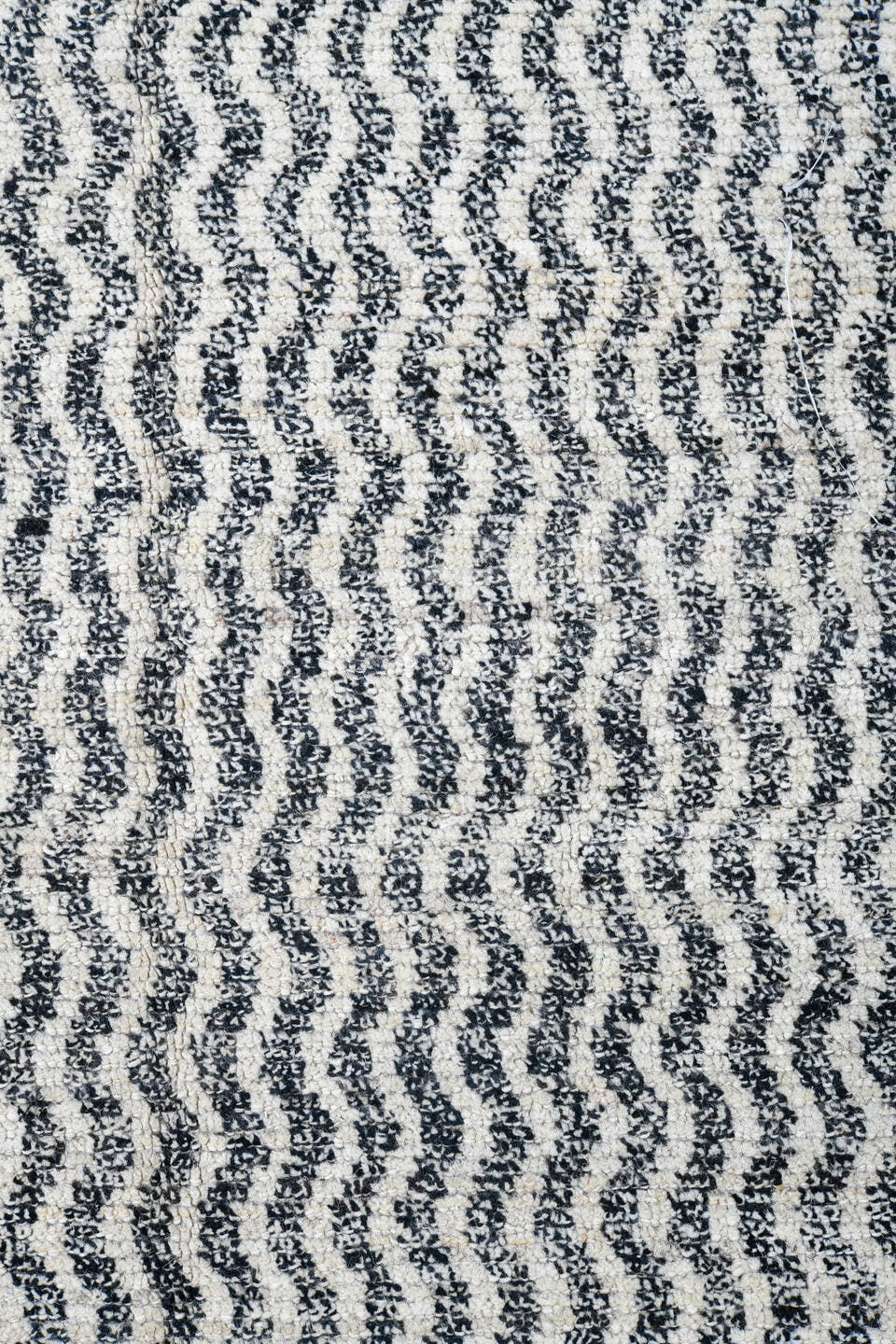 14' x 19' one-of-a-kind handmade vintage Tulu oversize rug. Color palette: ivory, blue-gray, teal, slate, gray, blue