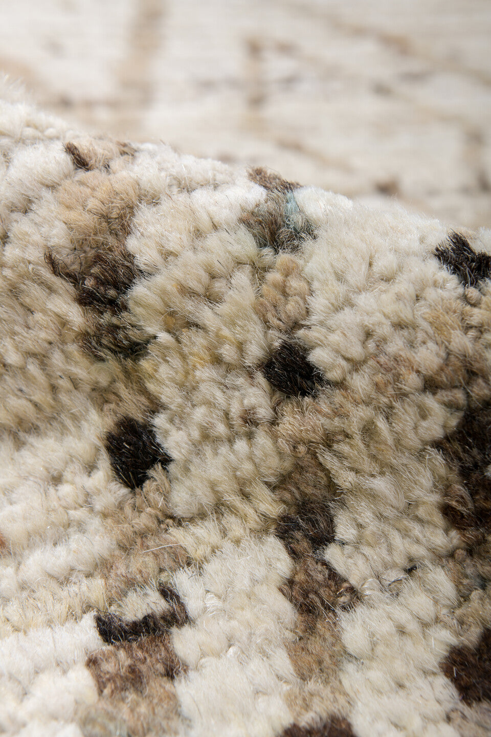 13' x 16' one-of-a-kind handmade vintage Tulu oversize rug. Color palette: ivory, cream, taupe, light brown, sand