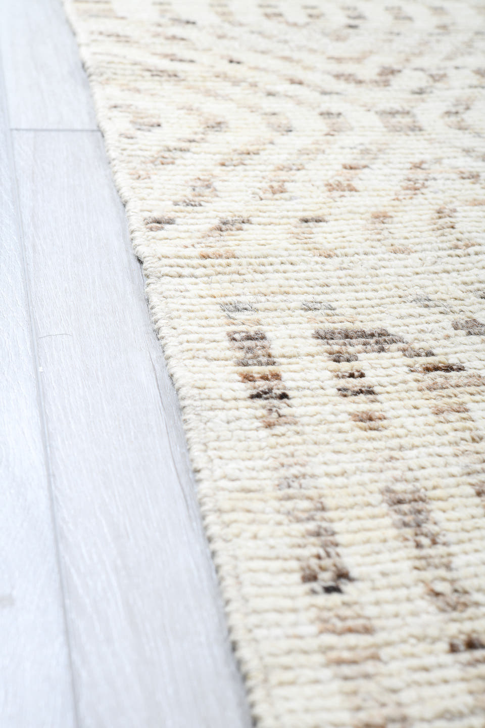 15' x 18' one-of-a-kind handmade vintage Tulu oversize rug. Color palette: ivory, cream, beige, taupe, gray