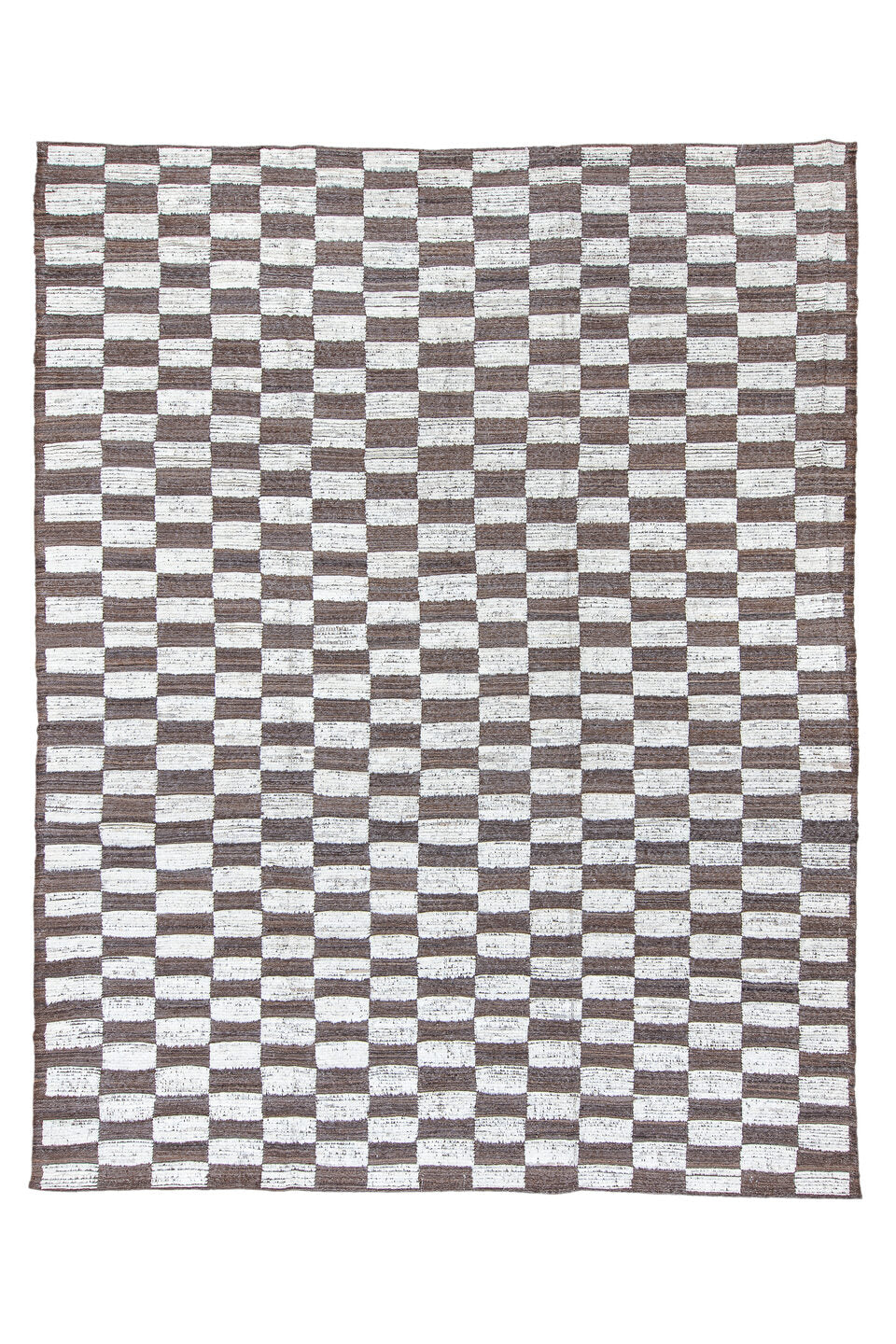 9' x 12' one-of-a-kind handmade vintage Tulu large size rug. Color palette: black, blue, brown, dark gray, gainsboro, gray