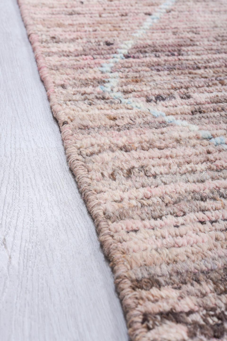 10' x 13' one-of-a-kind handmade vintage Tulu large size rug. Color palette: black, blue, brown, gainsboro, gray, light blue