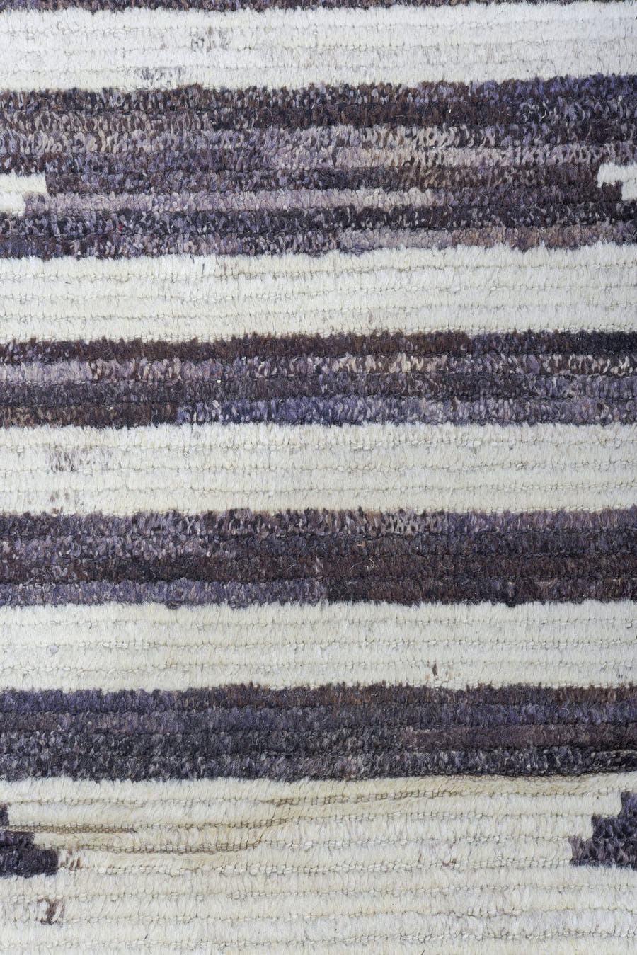10' x 13' one-of-a-kind handmade vintage Tulu large size rug. Color palette: ivory, charcoal, gray, taupe, black, beige