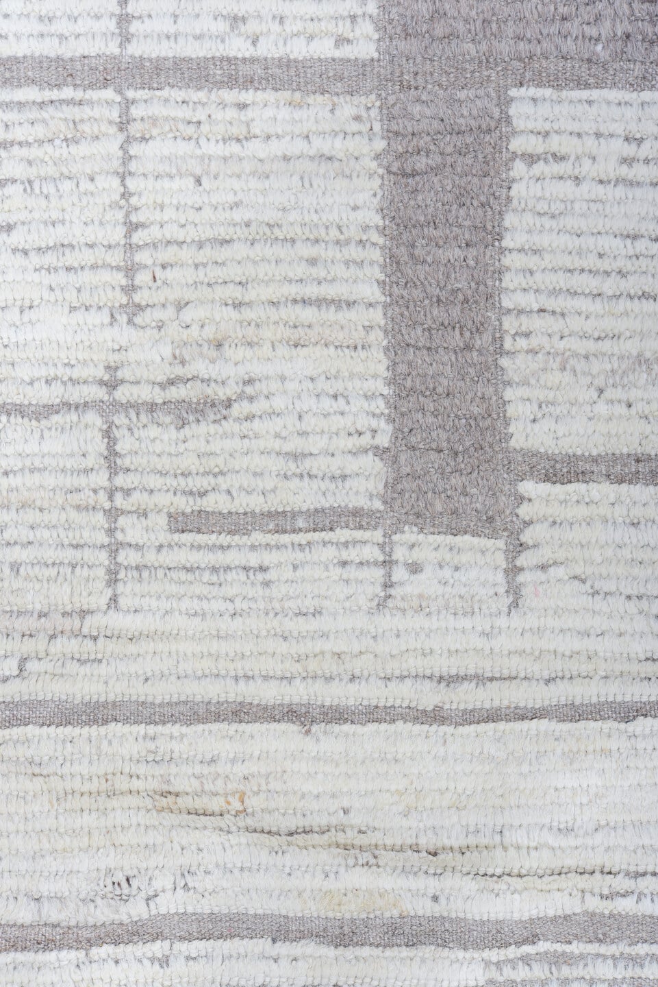 10' x 12' one-of-a-kind handmade vintage Tulu large size rug. Color palette: ivory, charcoal, taupe, gray, black, beige